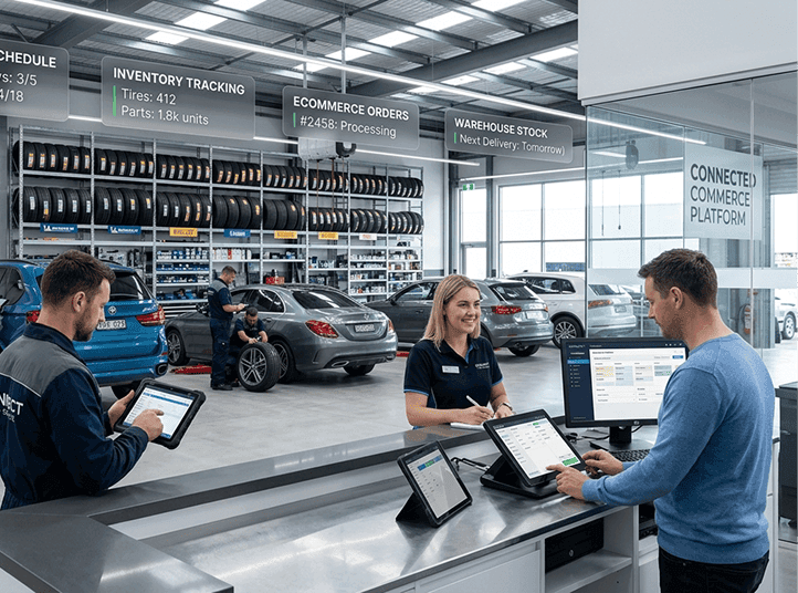 Baseer Automotive Unified Omnichannel System - POS, Ecommerce, Mobile App, Warehouse Management, ERP.